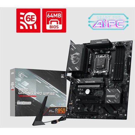 MB B850 GAMING PRO WIFI6E DDR5 8200MT/S 1XHDMI 1XDP 2XM.2 USB ATX AM5 (AMD AM5 9000/8000/7000 SERİ İLE UYUMLU)