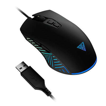 GAMDIAS ZEUS E4, RGB Aydınlatma, USB Kablolu,  7 Tuşlu, Gaming Mouse, 7.200 DPI, Siyah