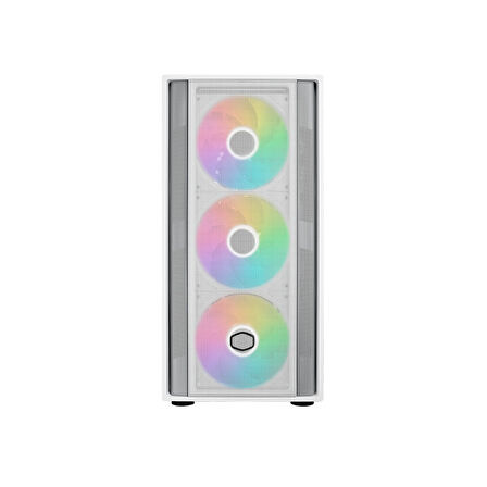 CM MasterBox 600 TG Mesh Beyaz ARGB 3x14cm Fanı, Normal ve Back-Connect Anakart Destekli  ATX Kasa