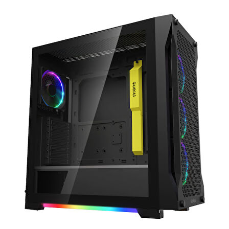 GAMDIAS ATHENA P1, 750W, Tempered Glass, Mesh, Black Edition, ARGB, 80+ Bronze, ATX, GAMING KASA