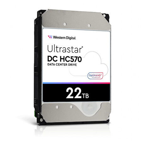 WD ULTRASTAR, WUH722222ALE6L4, 3.5&quot;, 22TB, 512Mb, 7200 Rpm, 7/24 Enterprise, DATA CENTER-GÜVENLİK-NAS-SERVER, HDD (DC HC570) (0F48155)