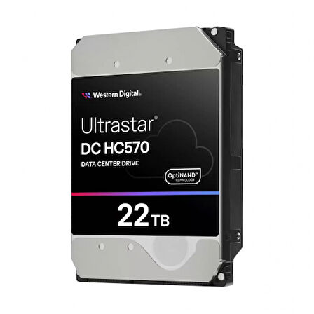 WD ULTRASTAR, WUH722222ALE6L4, 3.5&quot;, 22TB, 512Mb, 7200 Rpm, 7/24 Enterprise, DATA CENTER-GÜVENLİK-NAS-SERVER, HDD (DC HC570) (0F48155)