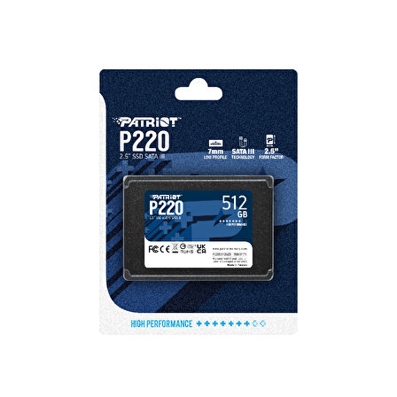 P220 512GB 550/500MB/s 2.5" SATA3 SSD Disk (P220S512G25)