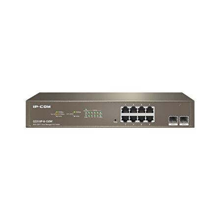  IP-G3310P-8-150W 8 PORT 10/100/1000 8 PORT POE 2 X SFP 150 WATT YONETILEBILIR RACK MOUNT SWITCH