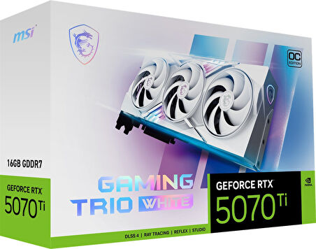 MSI VGA GEFORCE RTX 5070 TI 16G GAMING TRIO OC WHITE RTX5070TI 16GB GDRR7 256 B DX12 PCIE 5.0 X16 (3XDP 1XHDMI)