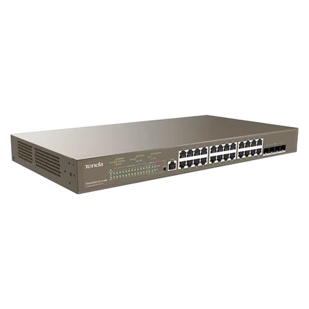 TEG5328XP-24-410W 24GE PoE Port (370W), 4x10G SFP+ L3 Yönetilebilir Switch
