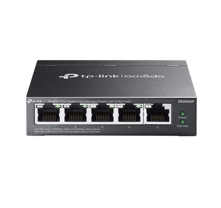 TP-Link Omada ES205GP 5 Port Gigabit PoE Switch Siyah