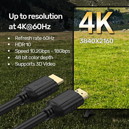 UNITEK HDMI2.0 KABLO 3MT 4K&60Hz (C11079BK-3M)