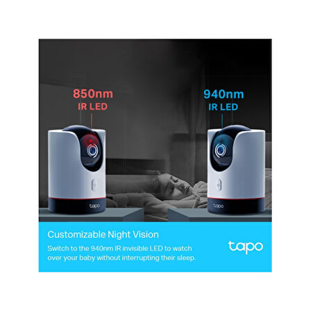  Tapo C225, 4,0Mpix, İç ve Dış Mekan, WiFi,  9Mt. Gece Görüşü, 360 Dönüş, Dikey ve Yatay Hareket, İki Yönlü Ses Güvenlik Yapay Zeka Destekli Kamera
