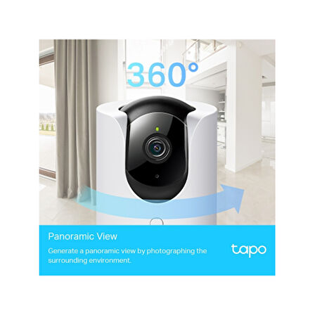  Tapo C225, 4,0Mpix, İç ve Dış Mekan, WiFi,  9Mt. Gece Görüşü, 360 Dönüş, Dikey ve Yatay Hareket, İki Yönlü Ses Güvenlik Yapay Zeka Destekli Kamera