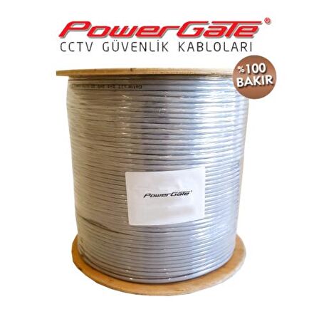 PowerGate PRO 250mt, 2+1 (2x0,50+0,33) %100Bakır, CCTV Güvenlik Kablosu