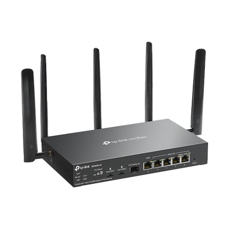 TP-Link ER706W-4G AX3000 Router Wi-Fi 6 Siyah 6 Port 2.4 - 5 Ghz 2800 Mbps 4G LTE IPSEC VPN
