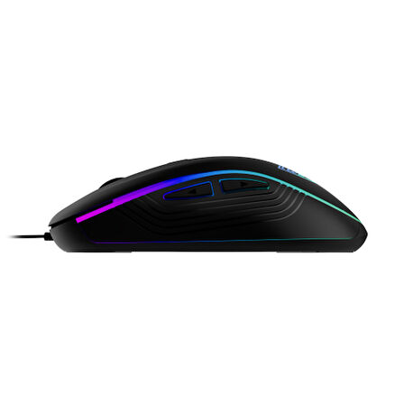 GAMDIAS AURA GS3, Çok Renkli Aydınlatma,  USB Kablolu, 6 Tuşlu, Gaming Mouse, 3.600 DPI, Siyah