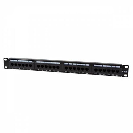  P24UTP PP-UC6-2524 CAT6 24 PORT DOLU PATCH PANEL 