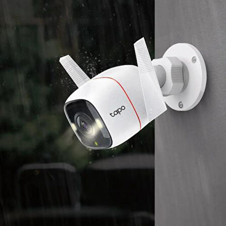  Tapo C320WS, 2K QHD, Dış Mekan, IP66, WiFi, Renkli Gece Görüşü, İki Yönlü Ses Güvenlik Kamerası