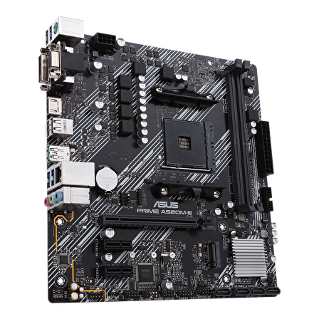 ASUS PRIME A520M-E CSM AMD A520 AM4 DDR4 4400 HDMI DVI VGA M2 USB3.2 mATX ASUS 5X PROTECTION III Ücretsiz Uzaktan Yönetim Yazılımı