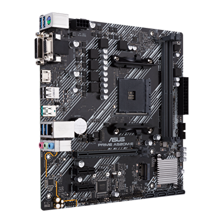 ASUS PRIME A520M-E CSM AMD A520 AM4 DDR4 4400 HDMI DVI VGA M2 USB3.2 mATX ASUS 5X PROTECTION III Ücretsiz Uzaktan Yönetim Yazılımı