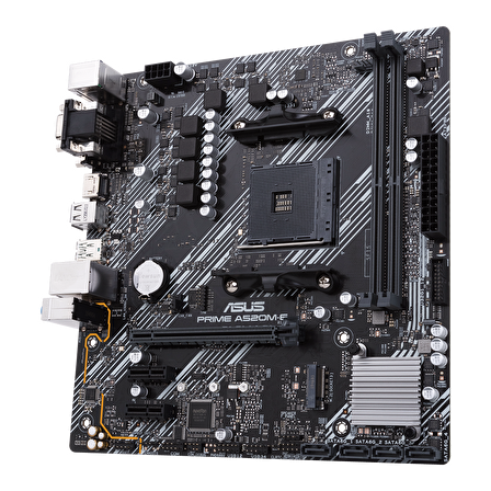 ASUS PRIME A520M-E CSM AMD A520 AM4 DDR4 4400 HDMI DVI VGA M2 USB3.2 mATX ASUS 5X PROTECTION III Ücretsiz Uzaktan Yönetim Yazılımı