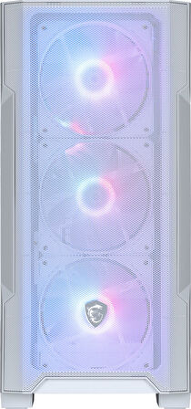 MSI MAG FORGE M100R WHITE TEMPERLI CAM 3X120MM 1X120MM ARGB FAN MATX GAMING BILGISAYAR KASASı