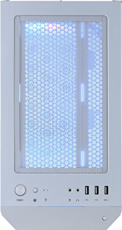 MSI MAG FORGE M100R WHITE TEMPERLI CAM 3X120MM 1X120MM ARGB FAN MATX GAMING BILGISAYAR KASASı