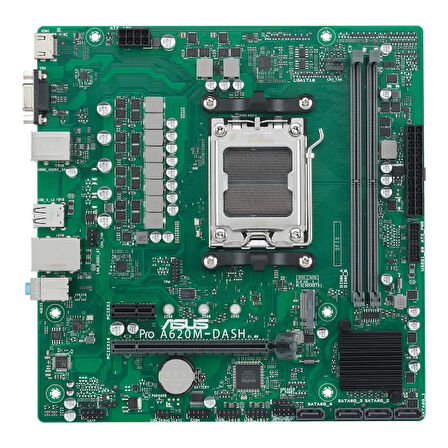 PRO A620M-DASH-CSM AMD A620 AM5 DDR5 6400 HDMI VGA M2 USB3.2 mATX DASH destekli network bağlantısı ASUS 5X PROTECTION III