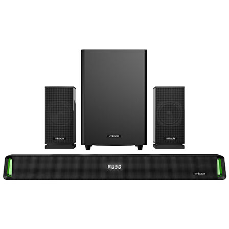 MIKADO MD-SBT35, 160W, 5+1, Masaüstü, BT/AUX/USB/HDMI/OPTICAL, Soundbar, Siyah Kasa, Ev Sinema Sistemi