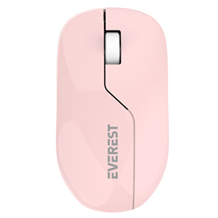 EVEREST SMW-973, Pembe, USB Nano 2,4G Kablosuz, 1200dpi, Optik, 4 Tuşlu, Mouse