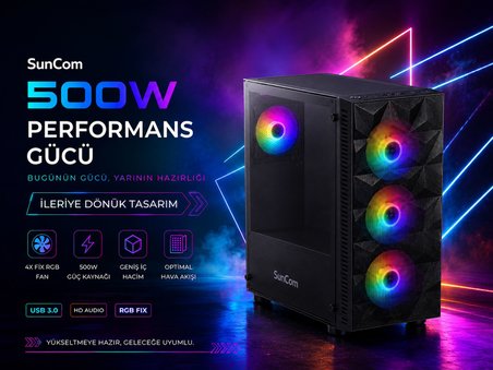 Suncom SCR-006 Intel Ultra 5 225 16 GB RAM 512 GB SSD Masaüstü Bilgisayar
