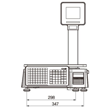 CAS CL3000 15 kg Barkodlu ve Etiketli Boyunlu Terazi, Ethernet Bağlantılı LCD Ekranlı