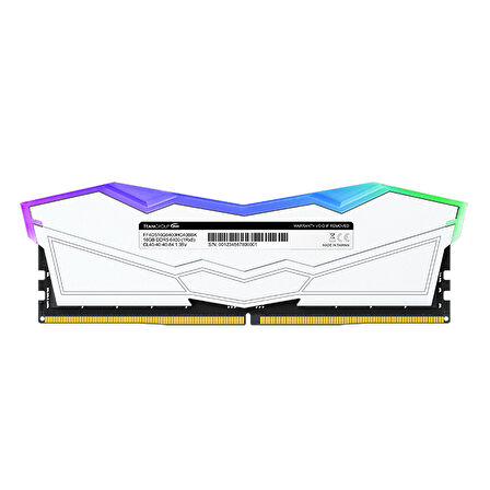  t-force delta rgb white 32gb(2x16gb) 7800mhz ddr5 cl38 gaming ram (ff4d532g7800hc38ddc01)