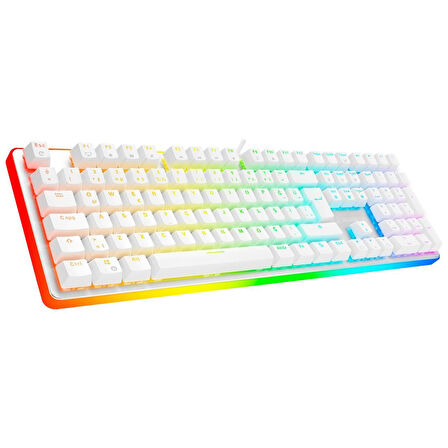  g918 fire storm rgb blue switch mekanik beyaz oyun klavyesi