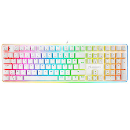  g918 fire storm rgb blue switch mekanik beyaz oyun klavyesi
