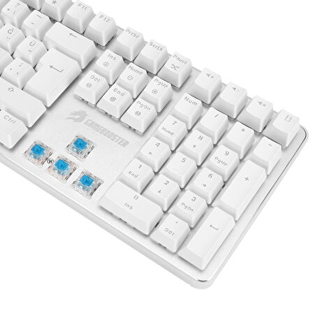  g918 fire storm rgb blue switch mekanik beyaz oyun klavyesi