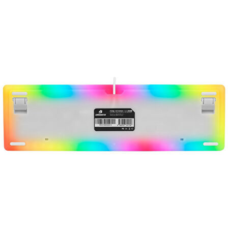  g918 fire storm rgb blue switch mekanik beyaz oyun klavyesi