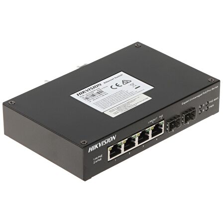 HIKVISION DS-3T0506HP-E/HS(O-STD 4 PORT 10/100/1000 3XGIGA POE + 1XGIGA Hİ-POE 2 X SFP 60W YONETILEMEZ SWITCH