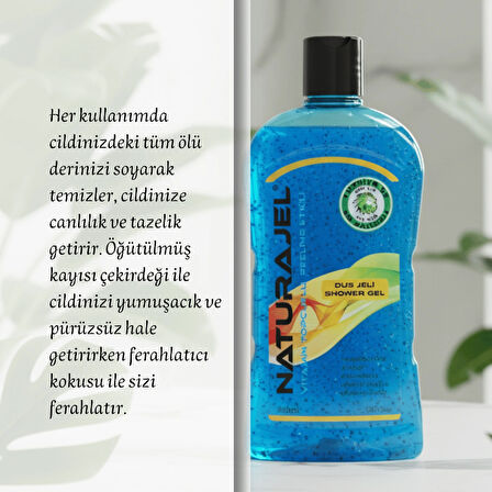 NATURAJEL Peeling Etkili Ferahlatıcı Duş Jeli 500 ml 
