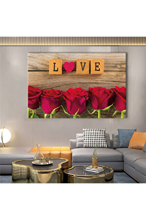 120x80 Cm Love Kanvas Tablo