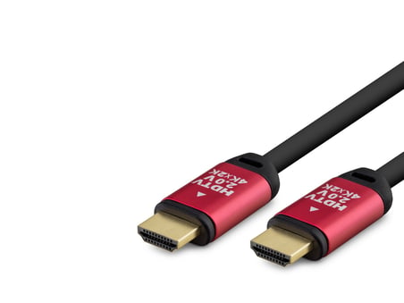 Hdmi 2.0 Kablo 4K Uhd Od 8.0 Mm 10 M - Siyah Kırmızı HDX2035