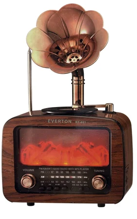 Şömineli Gramofonlu Radyo RT-651
