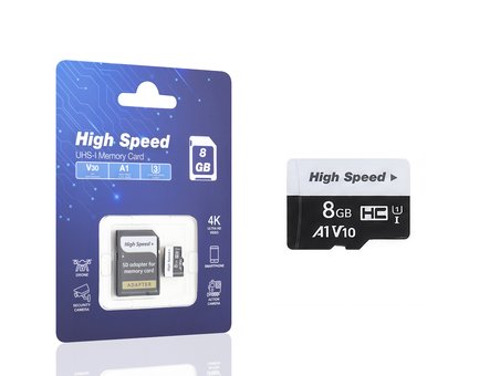 8 Gb Microsdhc Hafıza Kartı U1 V10 A1 Class 10 Adaptörlü HS8GB