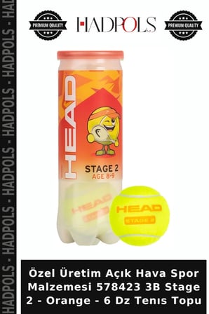 Özel Üretim Açık Hava Spor Malzemesi 578423 3B Stage 2 - Orange - 6 Dz Tenıs Topu