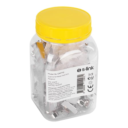 S-LINK SL-CAT712 CAT7 FTP Metal Jack 50'li Kavanoz