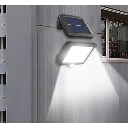 LED Güneş Enerjili Duvar Lambası - Geniş Alan Aydınlatmalı ve Sensörlü