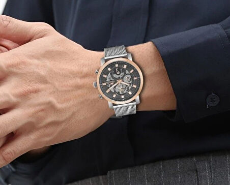 Slazenger SL.09.1797.2.01 Erkek Kol Saati | Rose Gold & Silver, Mesh Kordon