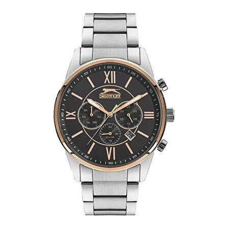 Slazenger SL.09.1919.2.03 Erkek Kol Saati – 46 mm Kasa, Çelik Kordon, Mineral Cam