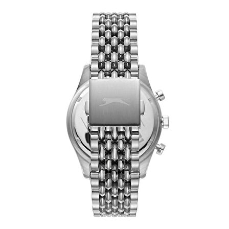 Slazenger SL.09.2417.2.01 Erkek Kol Saati | 43 mm Siyah Kronograf, Çelik Kasa ve Bilezik