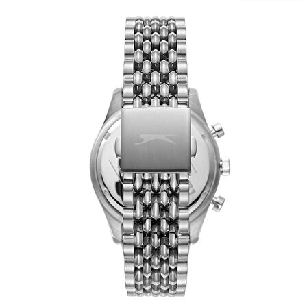 Slazenger SL.09.2417.2.05 Erkek Kol Saati | 44 mm Gümüş Kadran, Paslanmaz Çelik Kasa, Kronograf