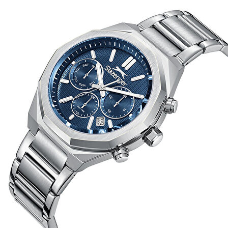 Slazenger SL.09.2503.2.02 Erkek Kol Saati | Çelik Kasada Mavi Sportif Güç