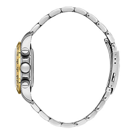 Slazenger SL.09.2512.2.06 Erkek Kol Saati – Beyaz Kadran, Çelik ve Altın Renk Detaylı