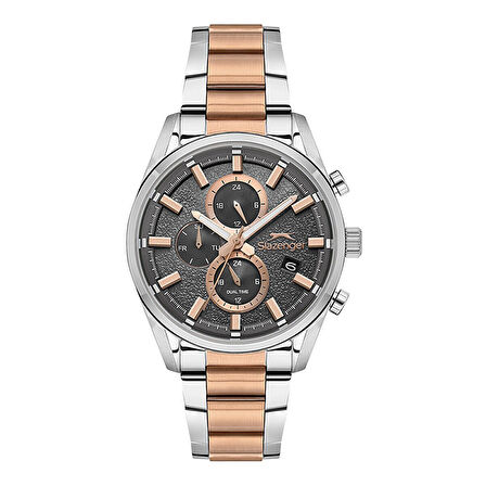 Slazenger SL.09.2515.2.04 Erkek Kol Saati – Çelik Kasa & Kordon, Rose Gold Detaylı